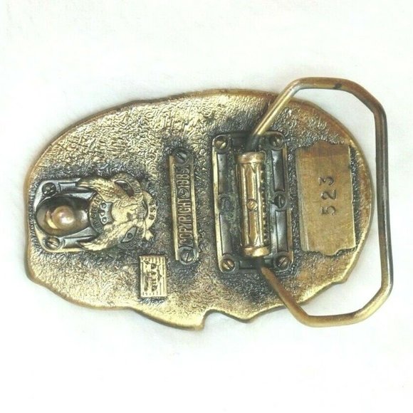 I'd Rather be Fishing Belt Buckle Vintage 1985 VTG - Picture 3 of 6